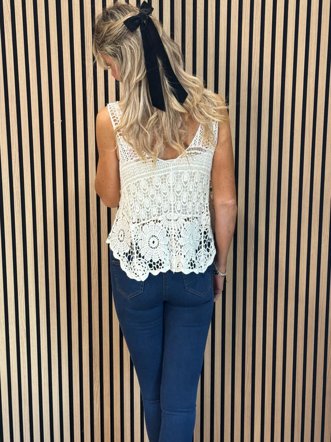 Crochet Tassel Top - Cream