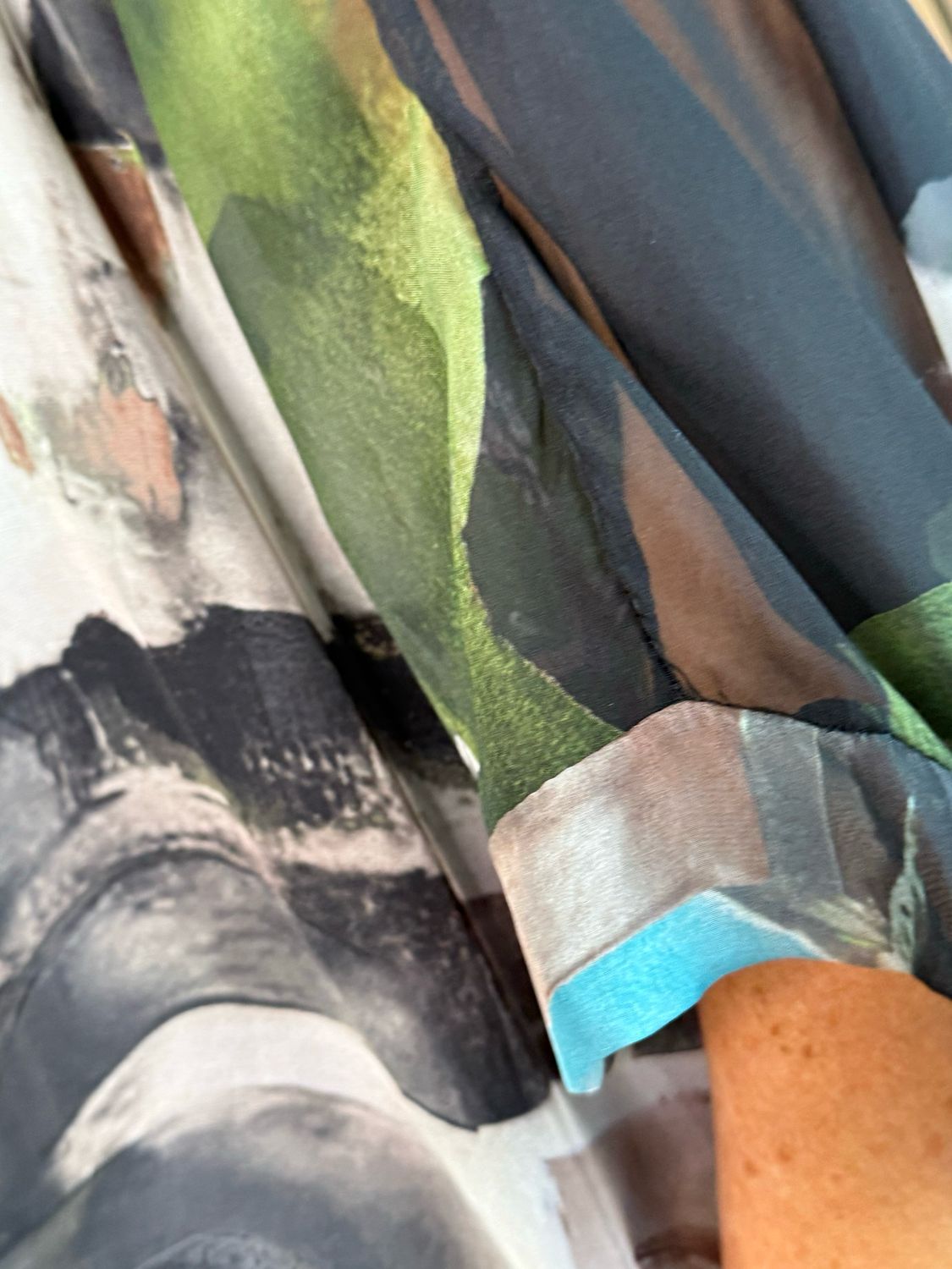 Cote D Azur Printed Oversized Top - Black