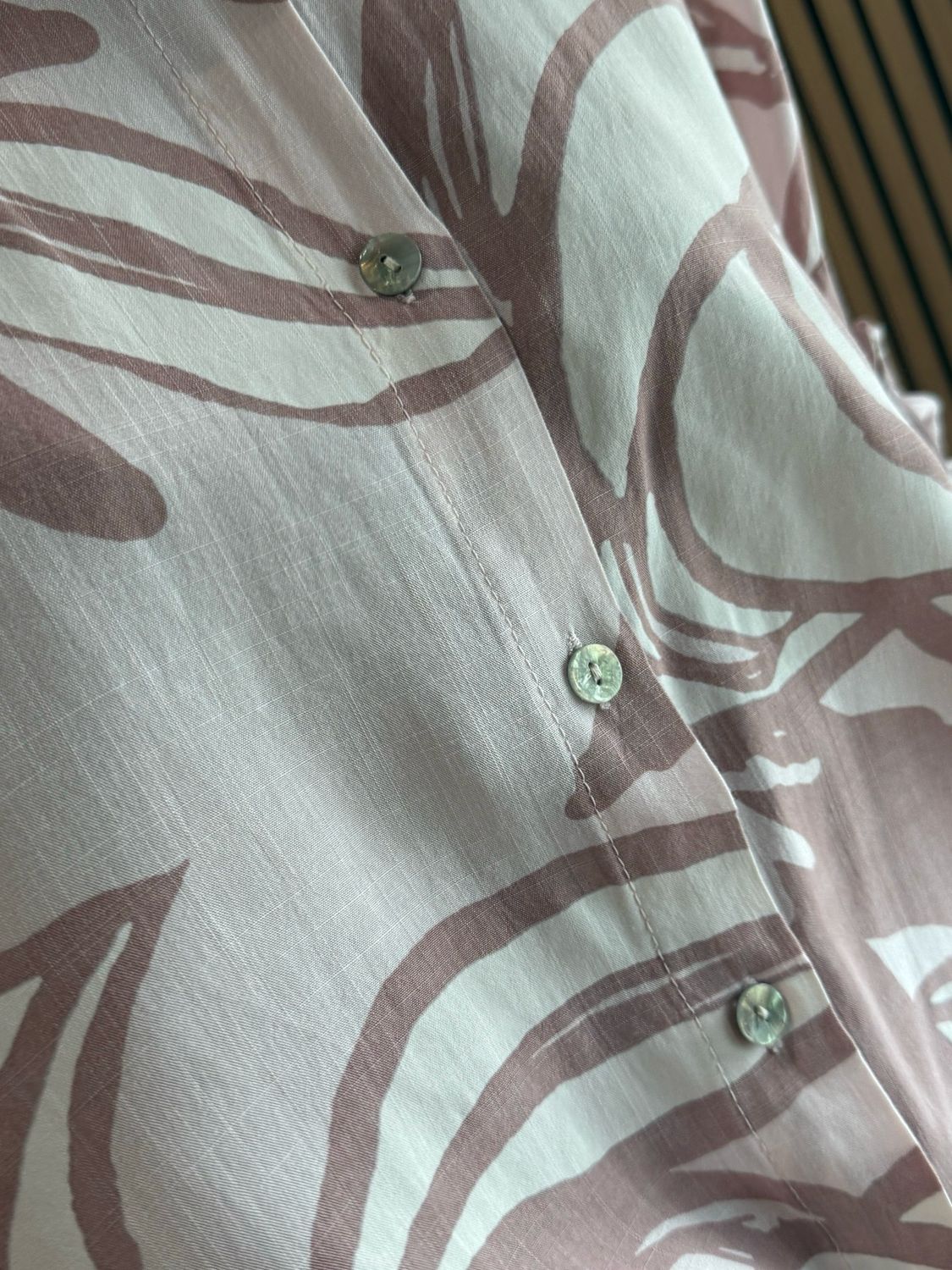 Abstract Print Cotton Shirt - Pink