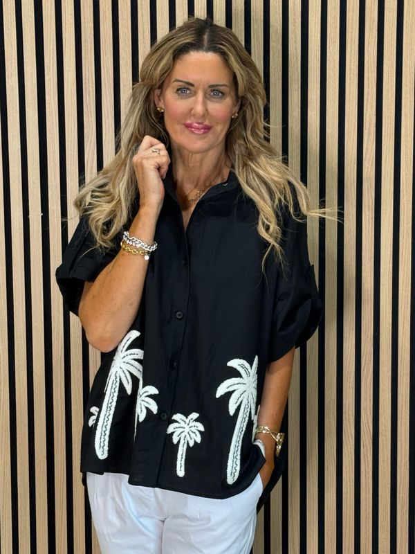 Palm Breeze Shirt - Black