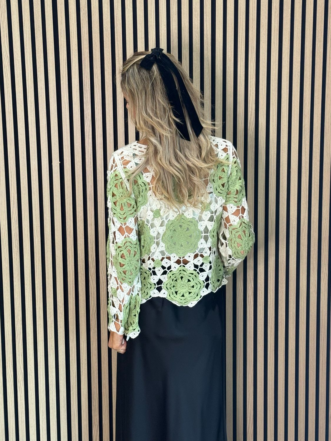 Crochet Cotton Top - Lime