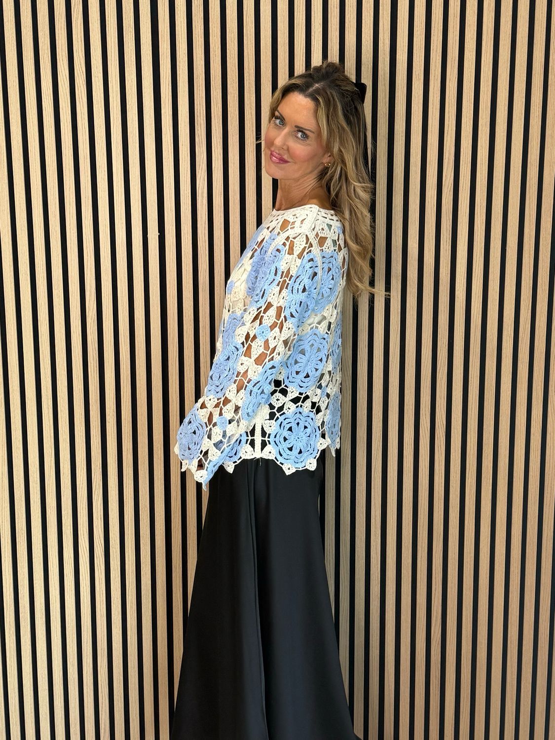 Crochet Cotton Top - Baby Blue