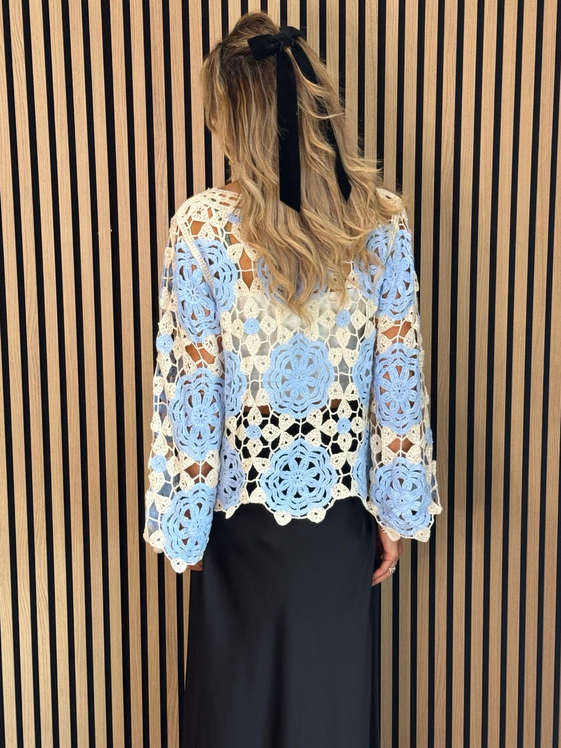 Crochet Cotton Top - Baby Blue