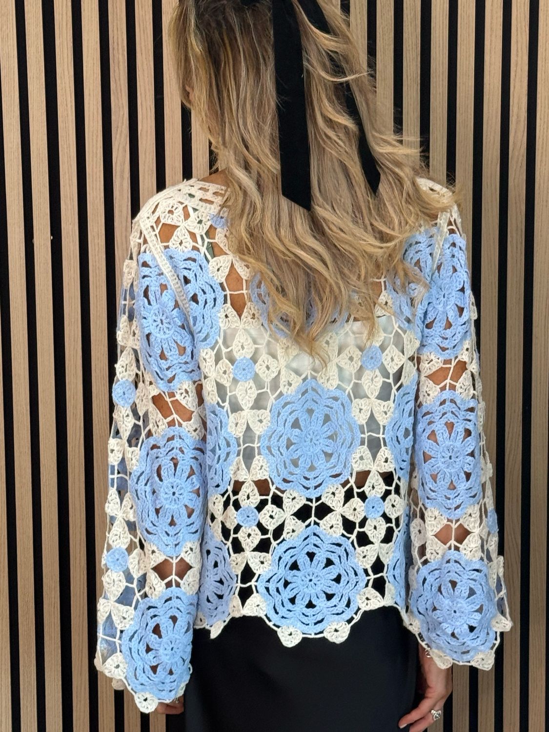 Crochet Cotton Top - Baby Blue