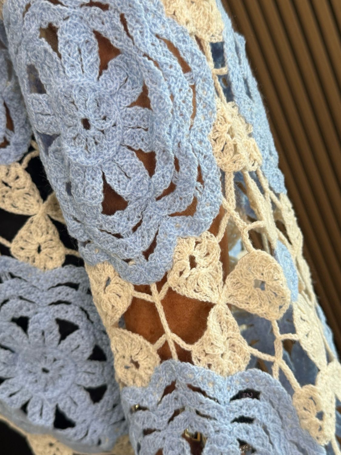 Crochet Cotton Top - Baby Blue