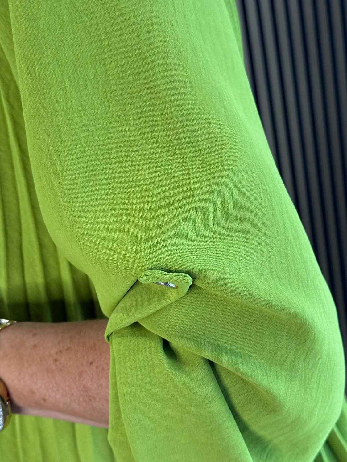 Pleated Top - Lime