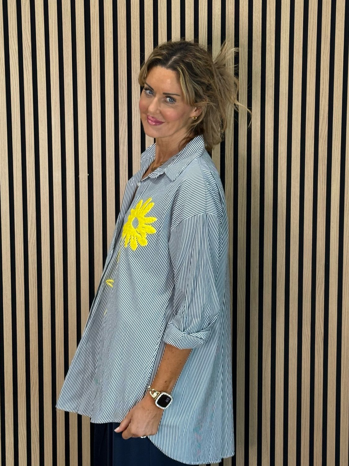 Let It Be Striped Shirt - Black/White