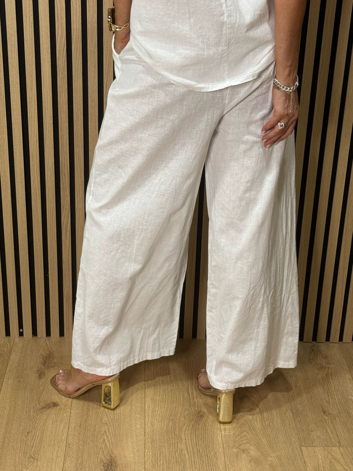 Star Detail Trouser Suit - White