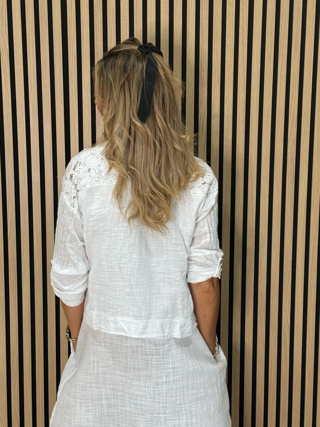 Lace Detail Co-Ord Dress Set - White