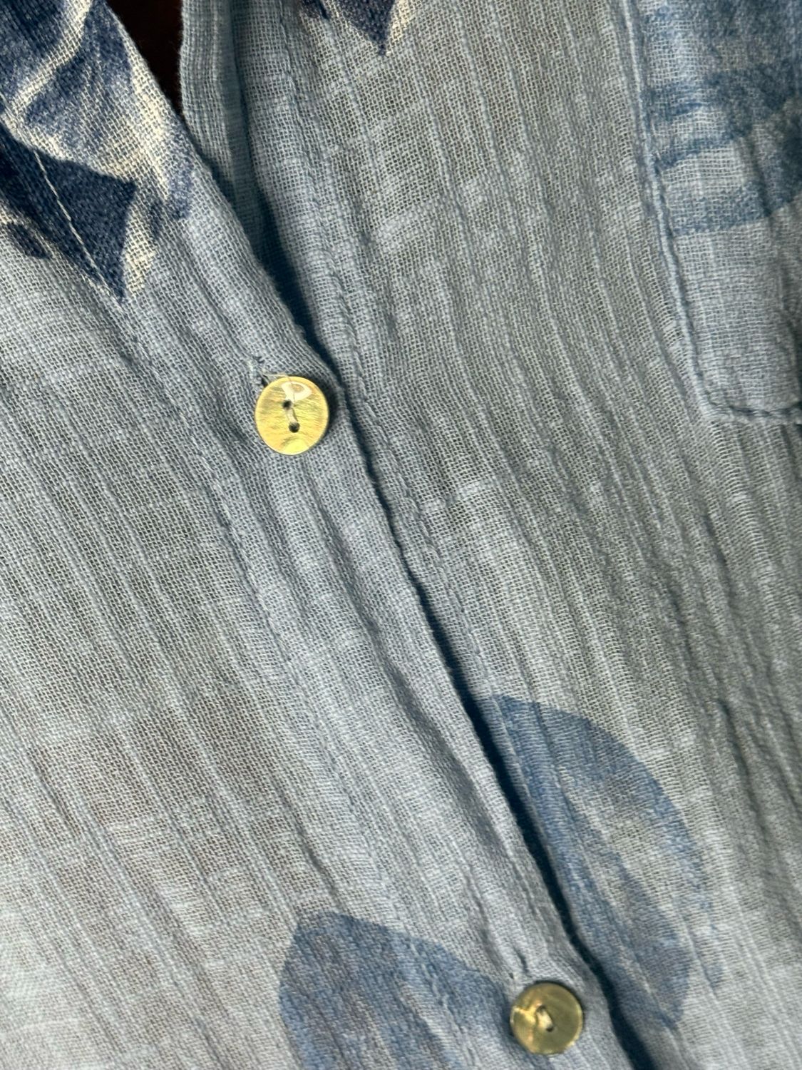 Tulip Print Shirt  Dress - Sky Blue