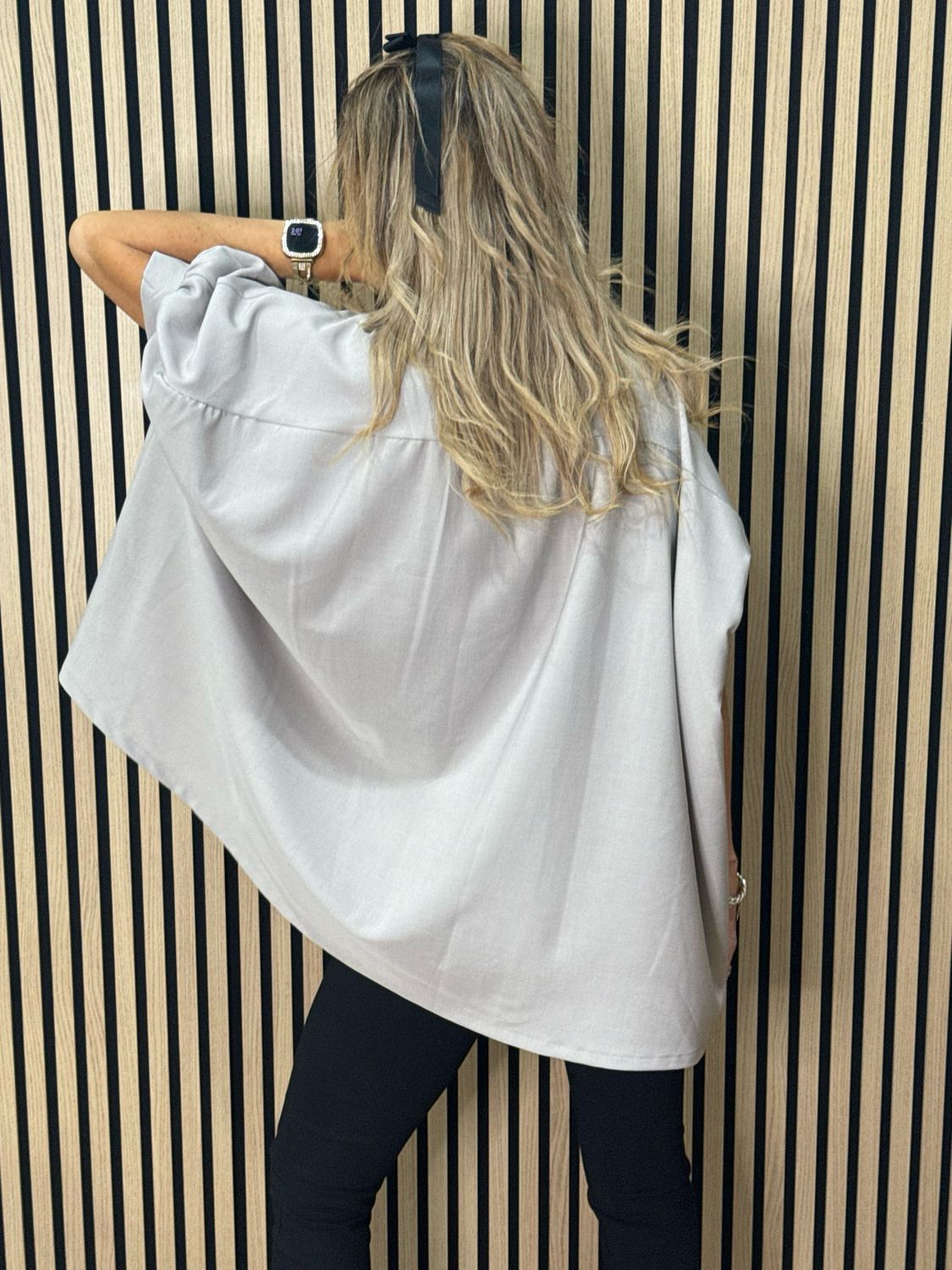 Oversized Swing Shirt - Taupe