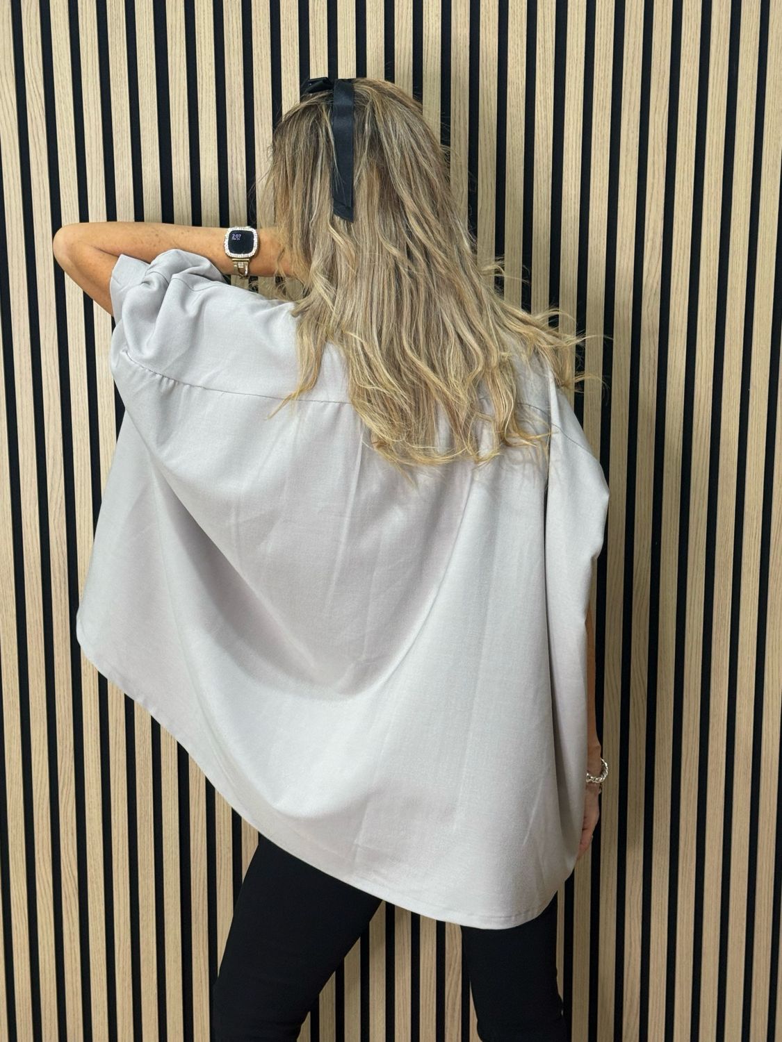 Oversized Swing Shirt - Taupe