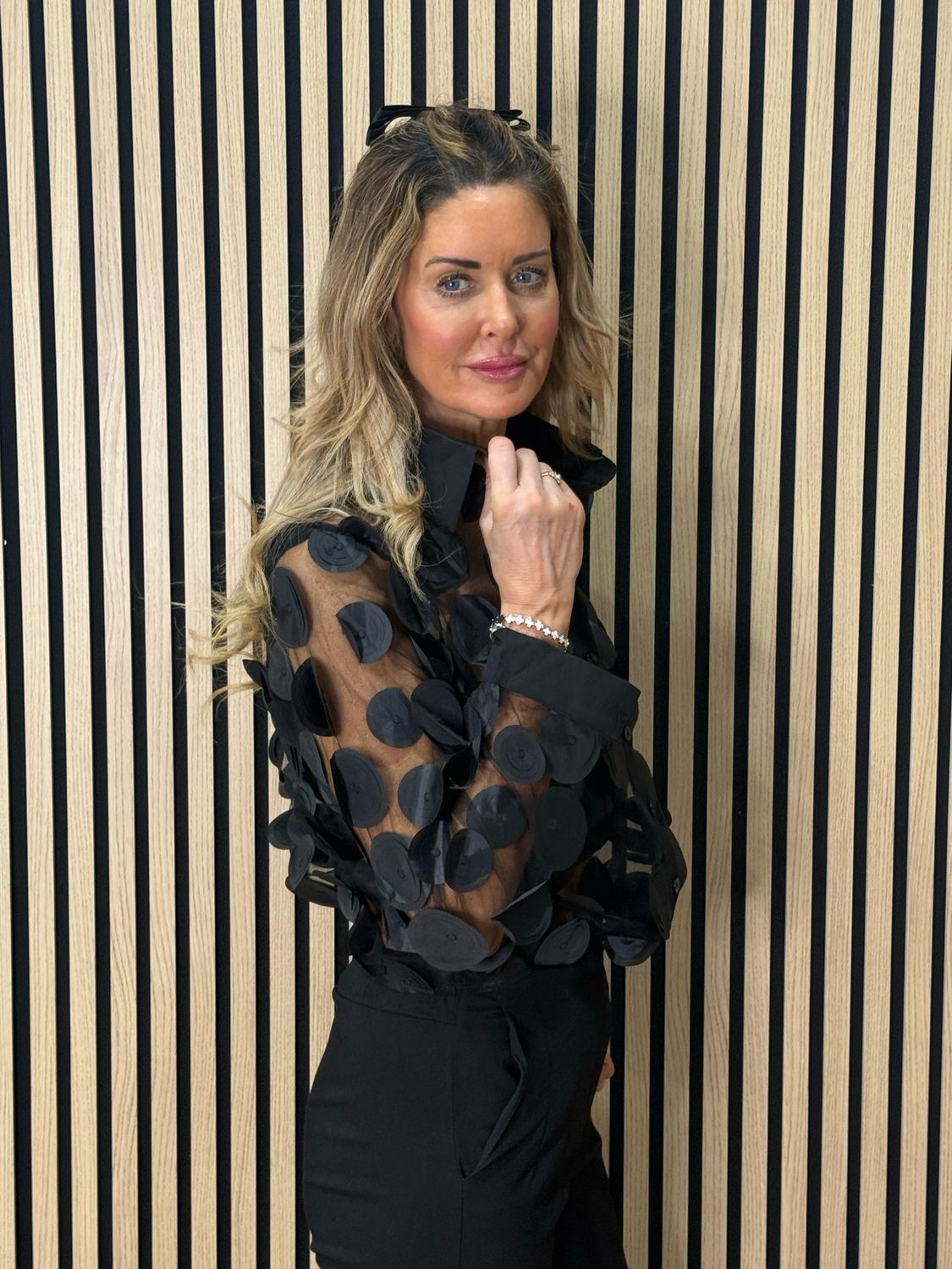 Appliqué Shirt - Black