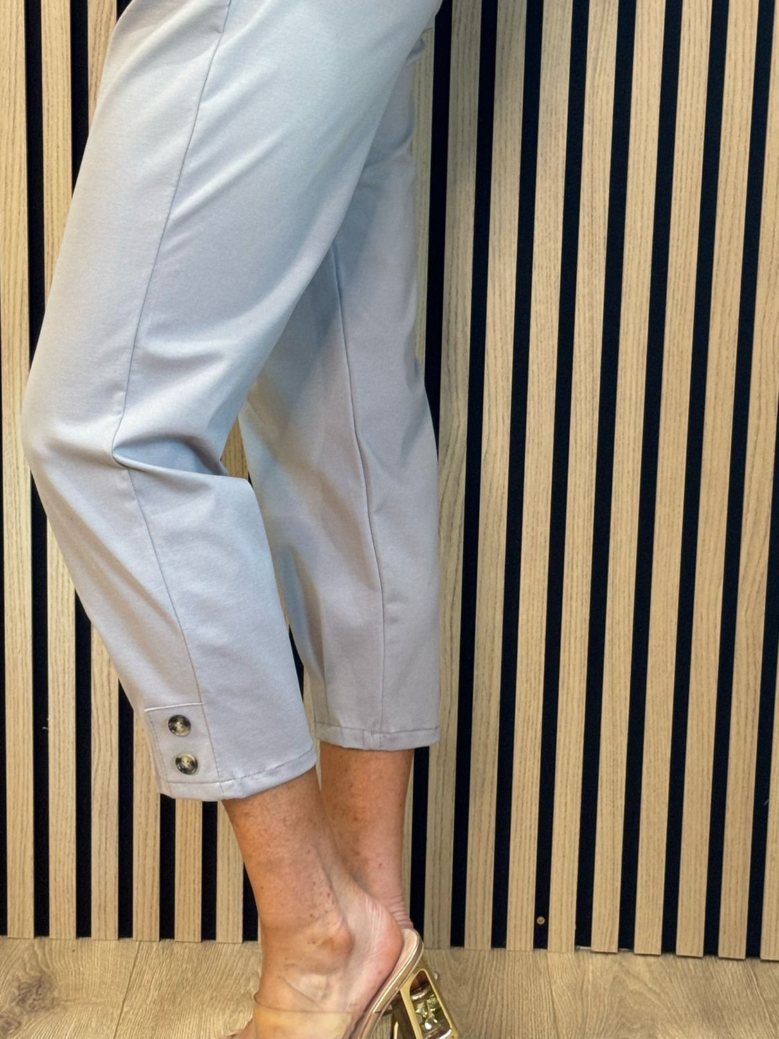 Tailored Cropped Trousers - Taupe