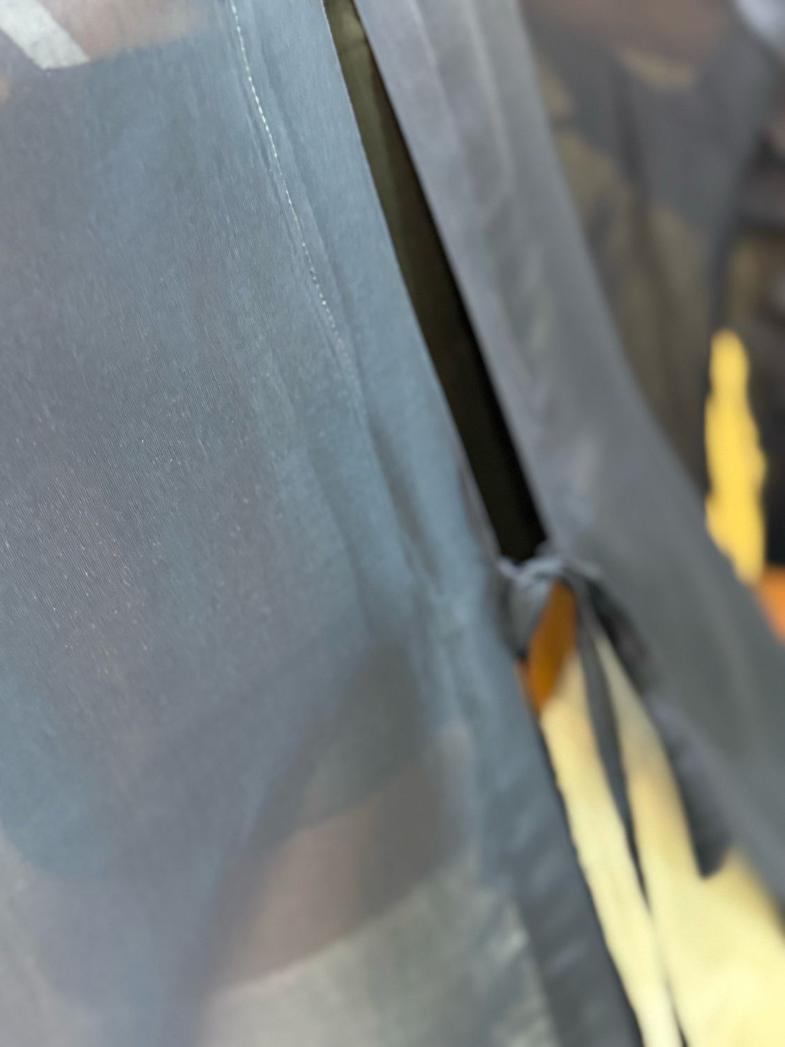 Sheer Tie-Back Shirt - Navy