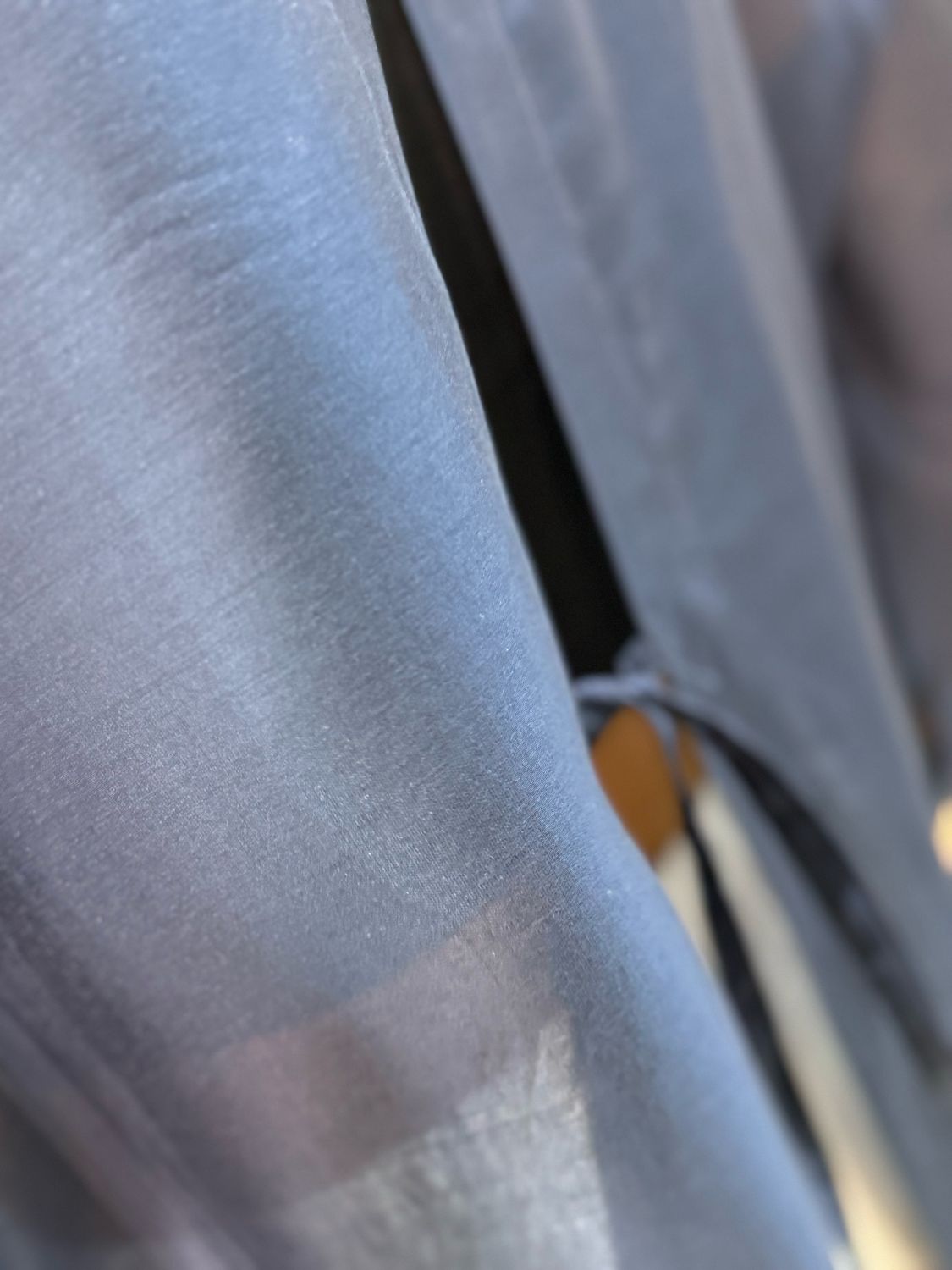 Sheer Tie-Back Shirt - Navy