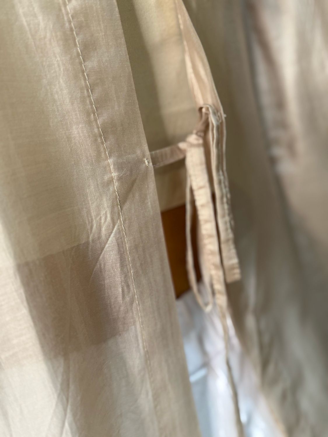 Sheer Tie-Back Shirt - Champagne