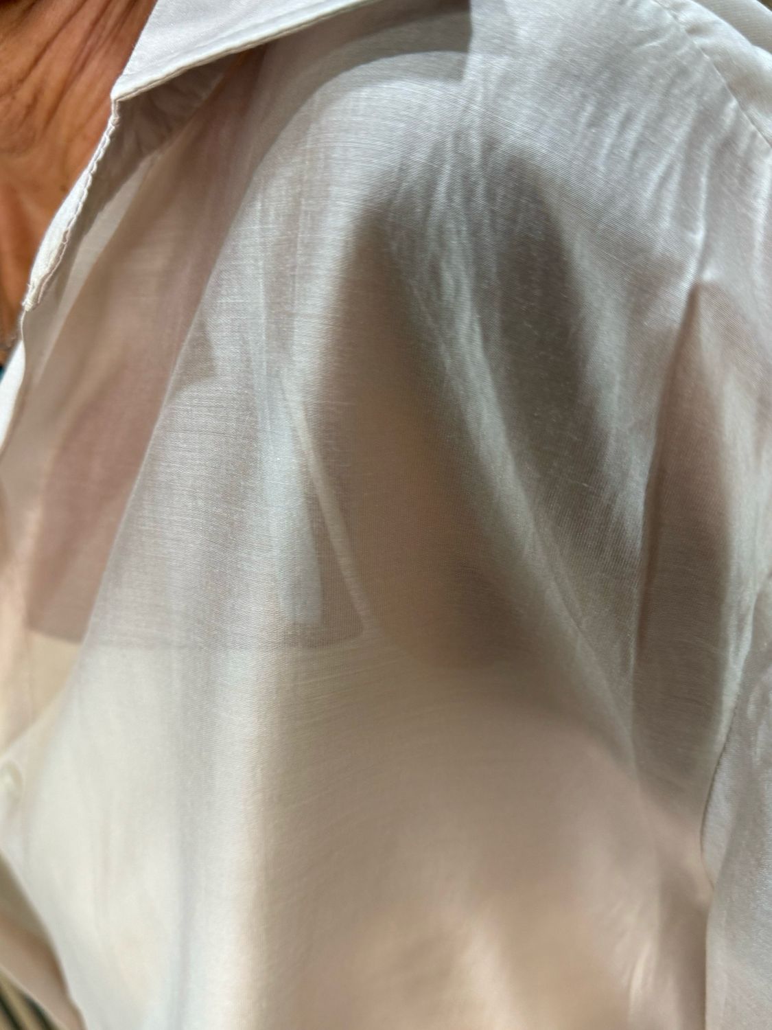 Sheer Tie-Back Shirt - Champagne