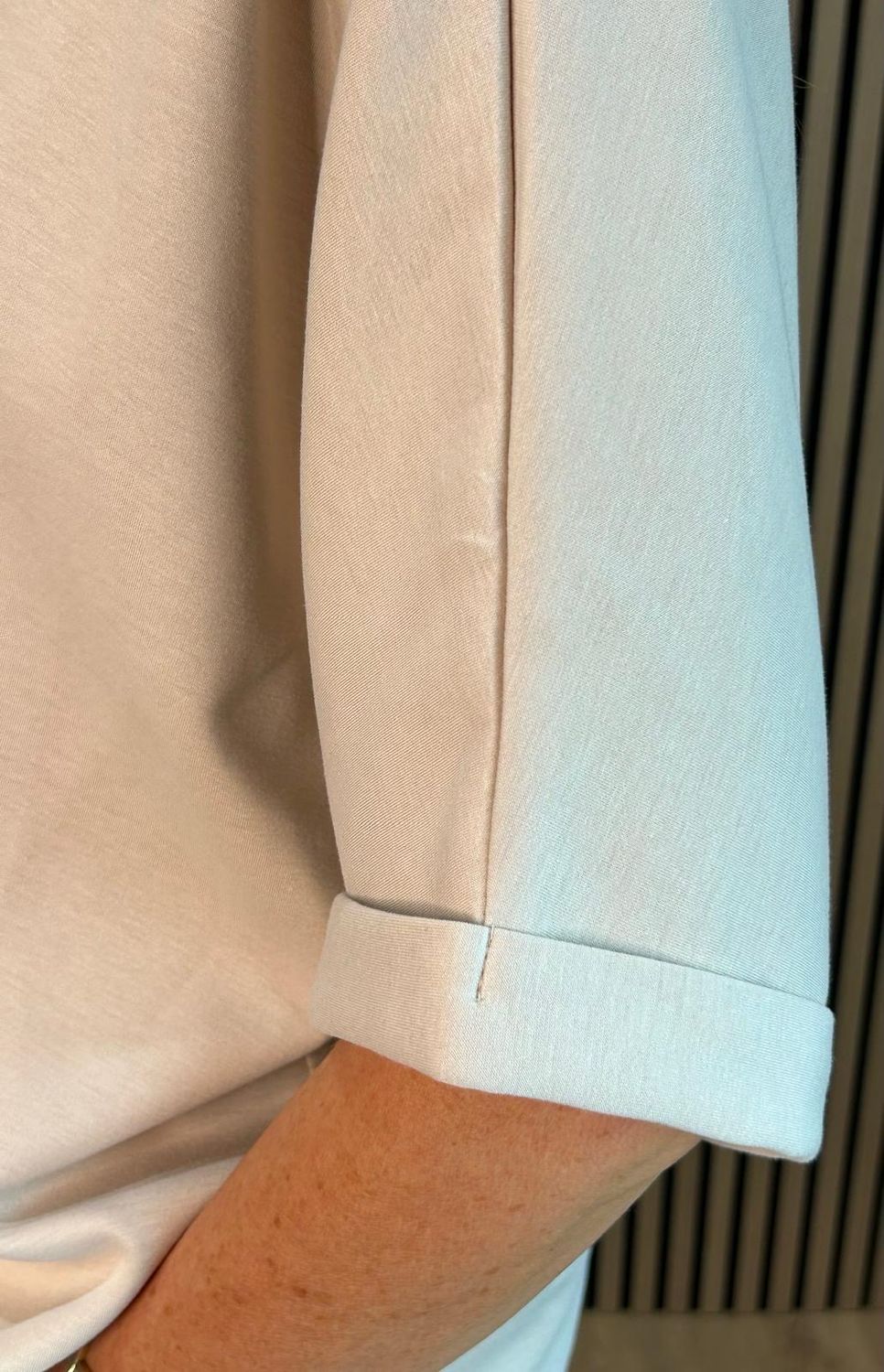 Trainer Print Oversized Top - Cream