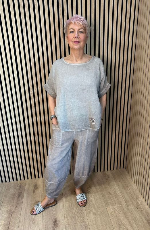 Cotton Relaxed Co-Ord Set - Taupe