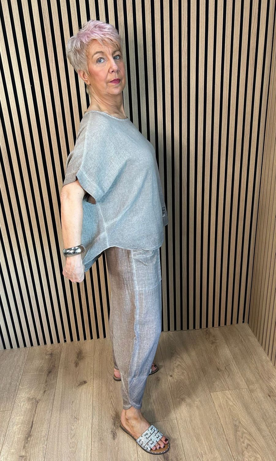 Cotton Relaxed Co-Ord Set - Taupe