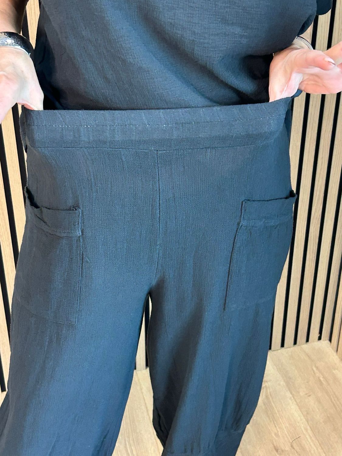 Cotton Relaxed Co-Ord Set - Black