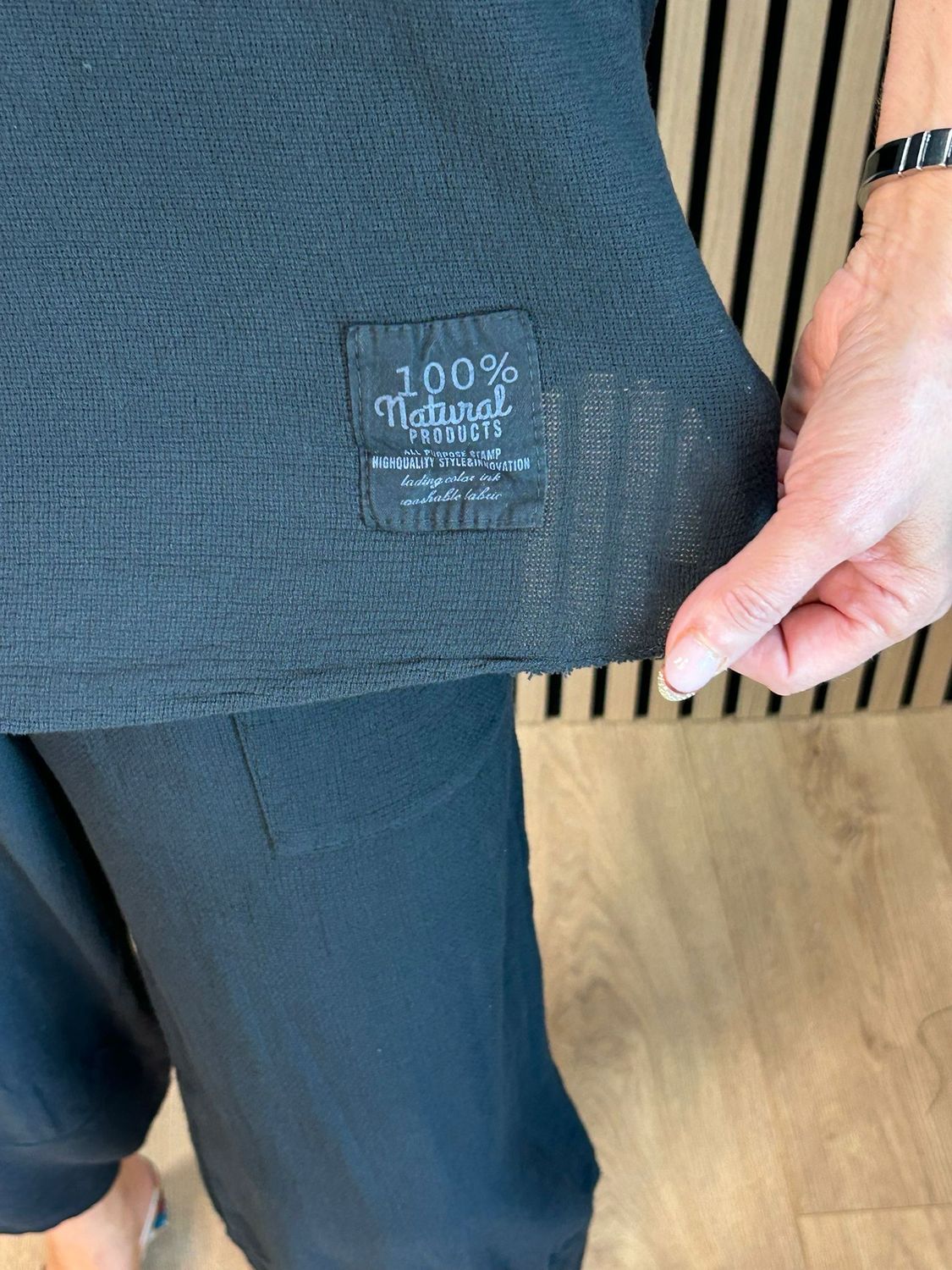 Cotton Relaxed Co-Ord Set - Black