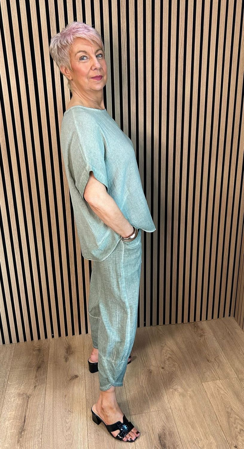 Cotton Relaxed Co-Ord Set - Khaki