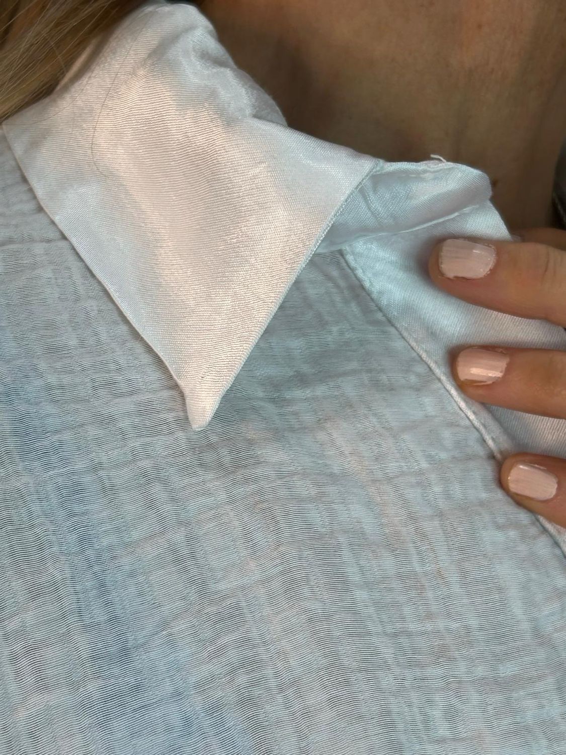 Lightweight Button Detail Shirt - White