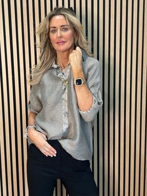 Lightweight Button Detail Shirt -Taupe