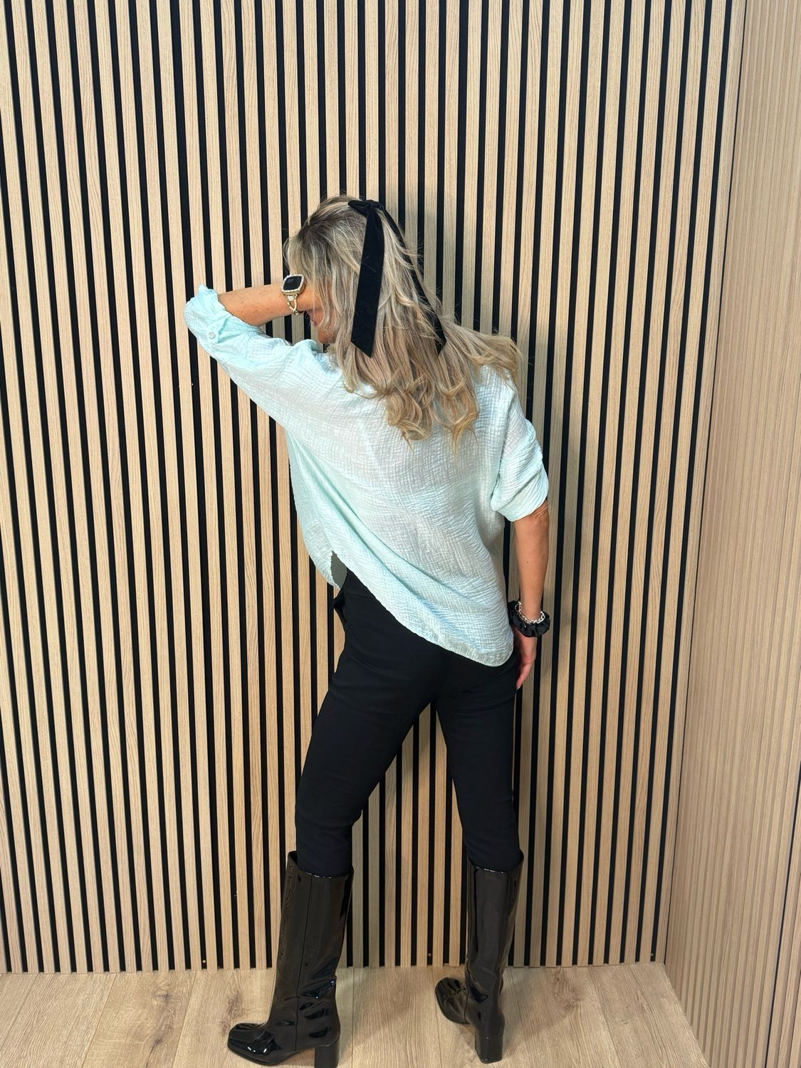 Lightweight Button Detail Shirt - Mint