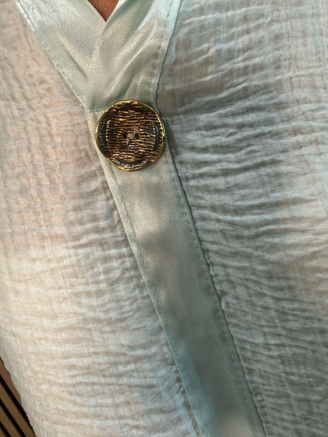 Lightweight Button Detail Shirt - Mint