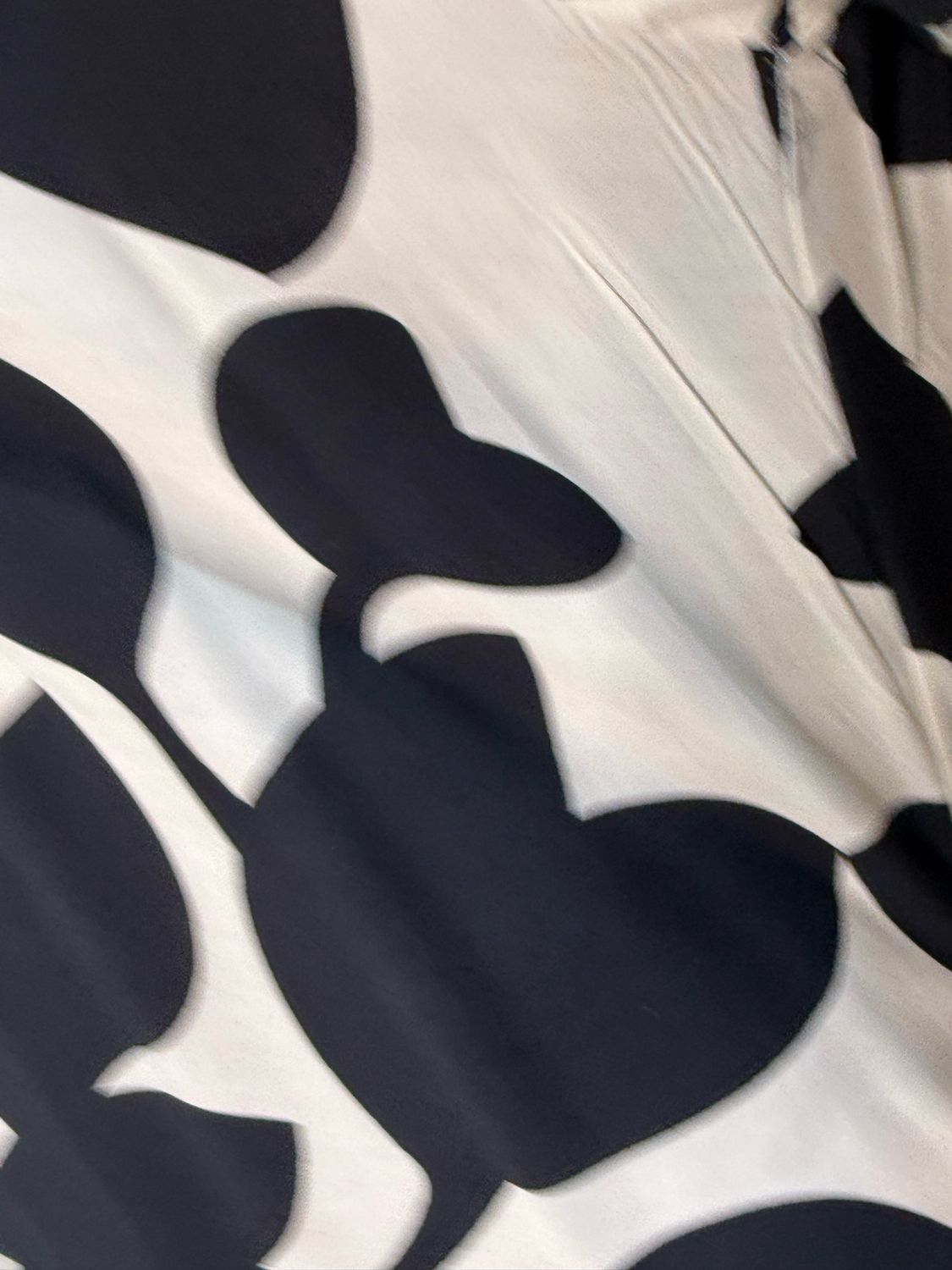 Bold Floral Print Midi Dress - Cream/Black