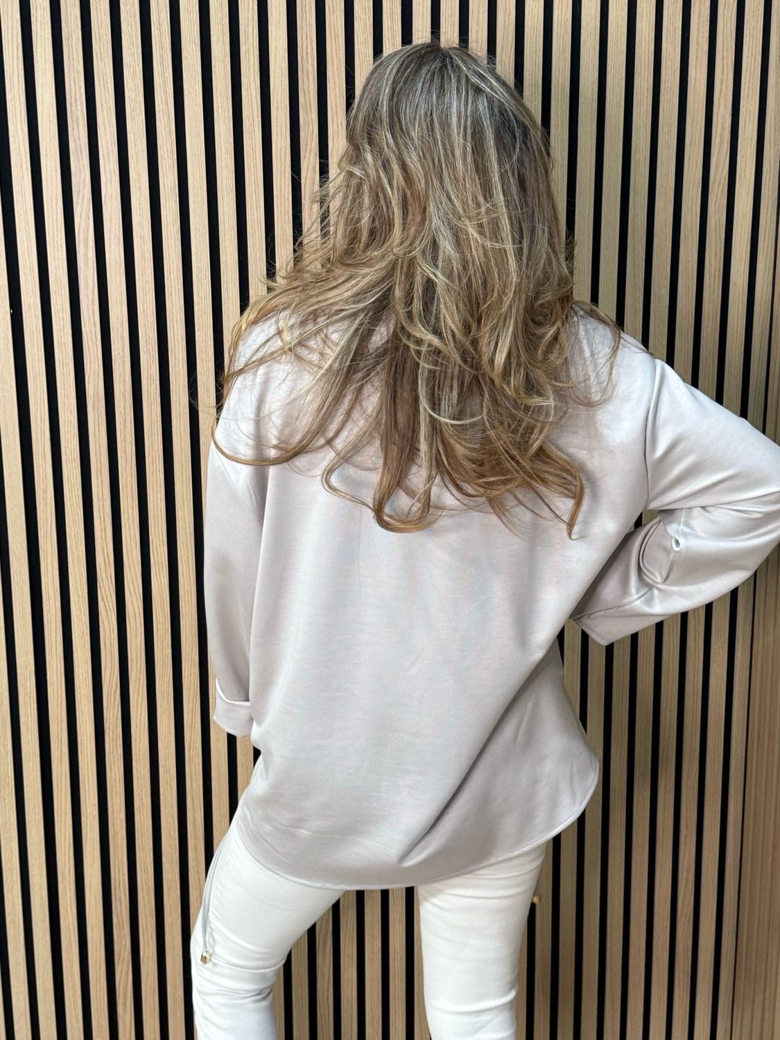 Drawstring Hem Jumper - Stone