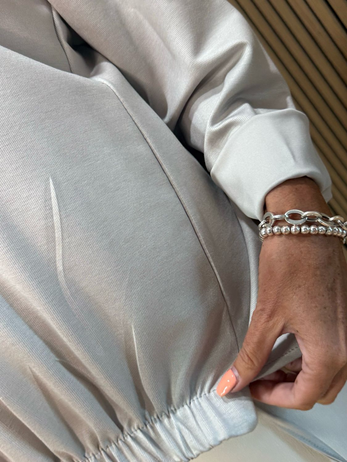 Drawstring Hem Jumper - Stone