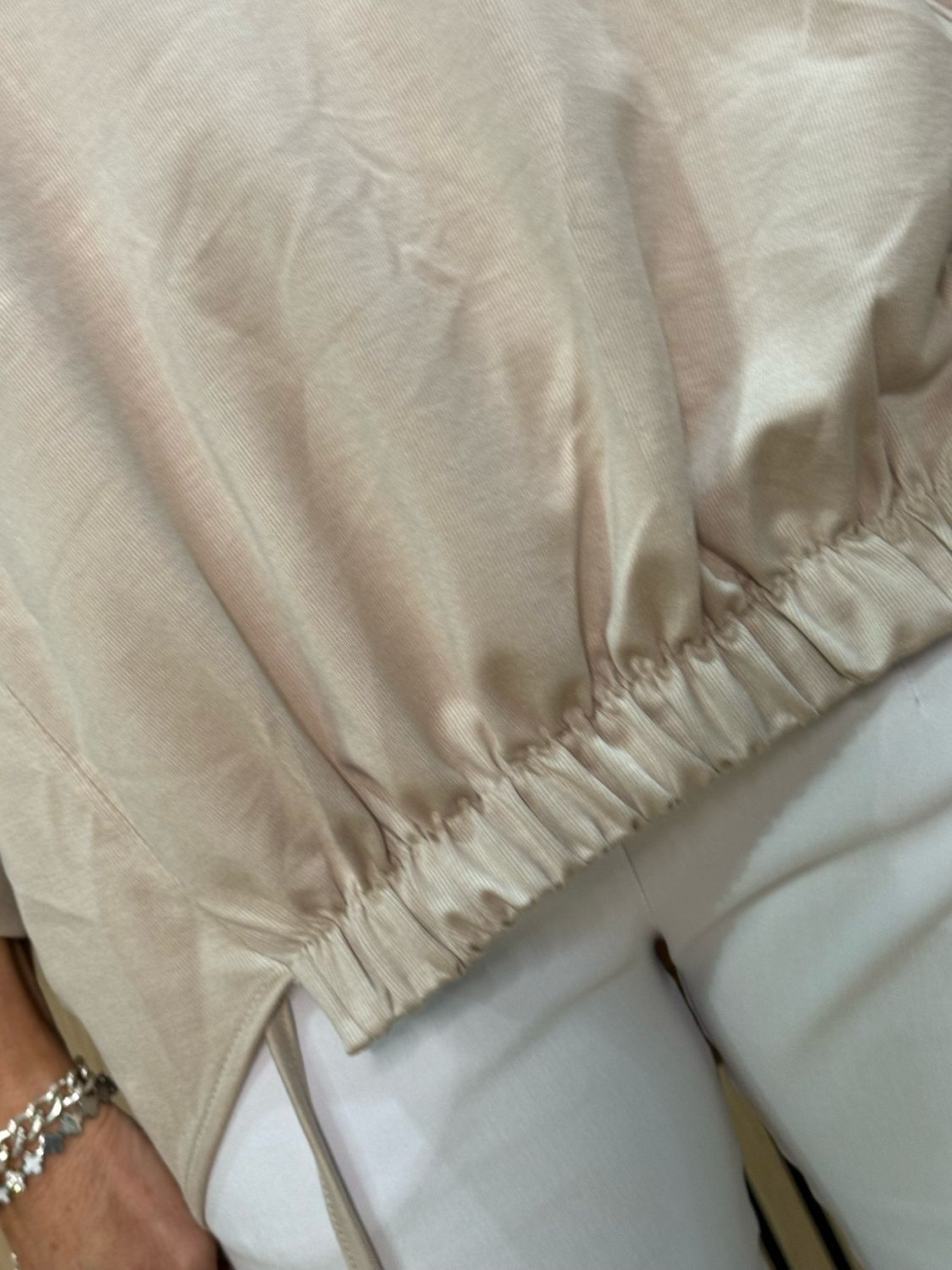 Drawstring Hem Jumper - Cream