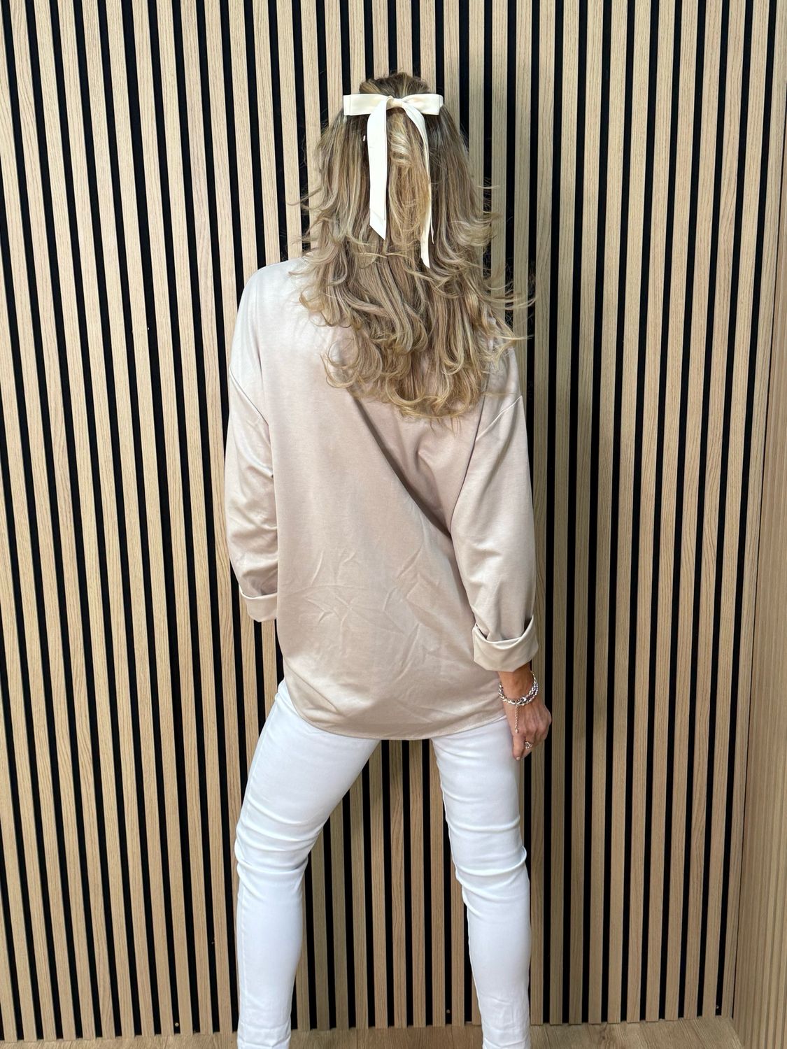 Drawstring Hem Jumper - Cream