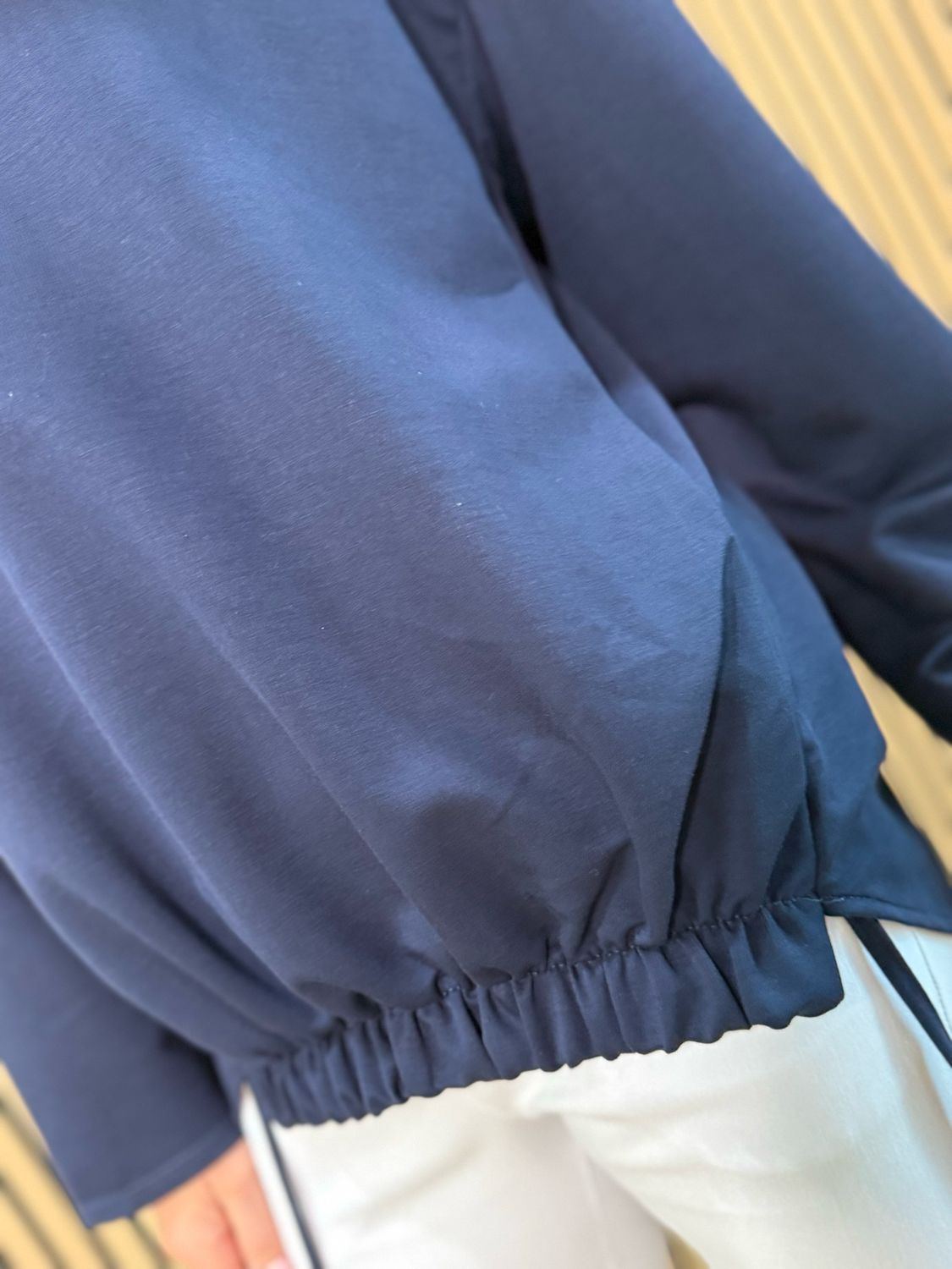 Drawstring Hem Jumper - Navy