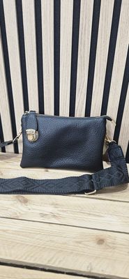 Multi - Compartment Cross Body Bag - Black