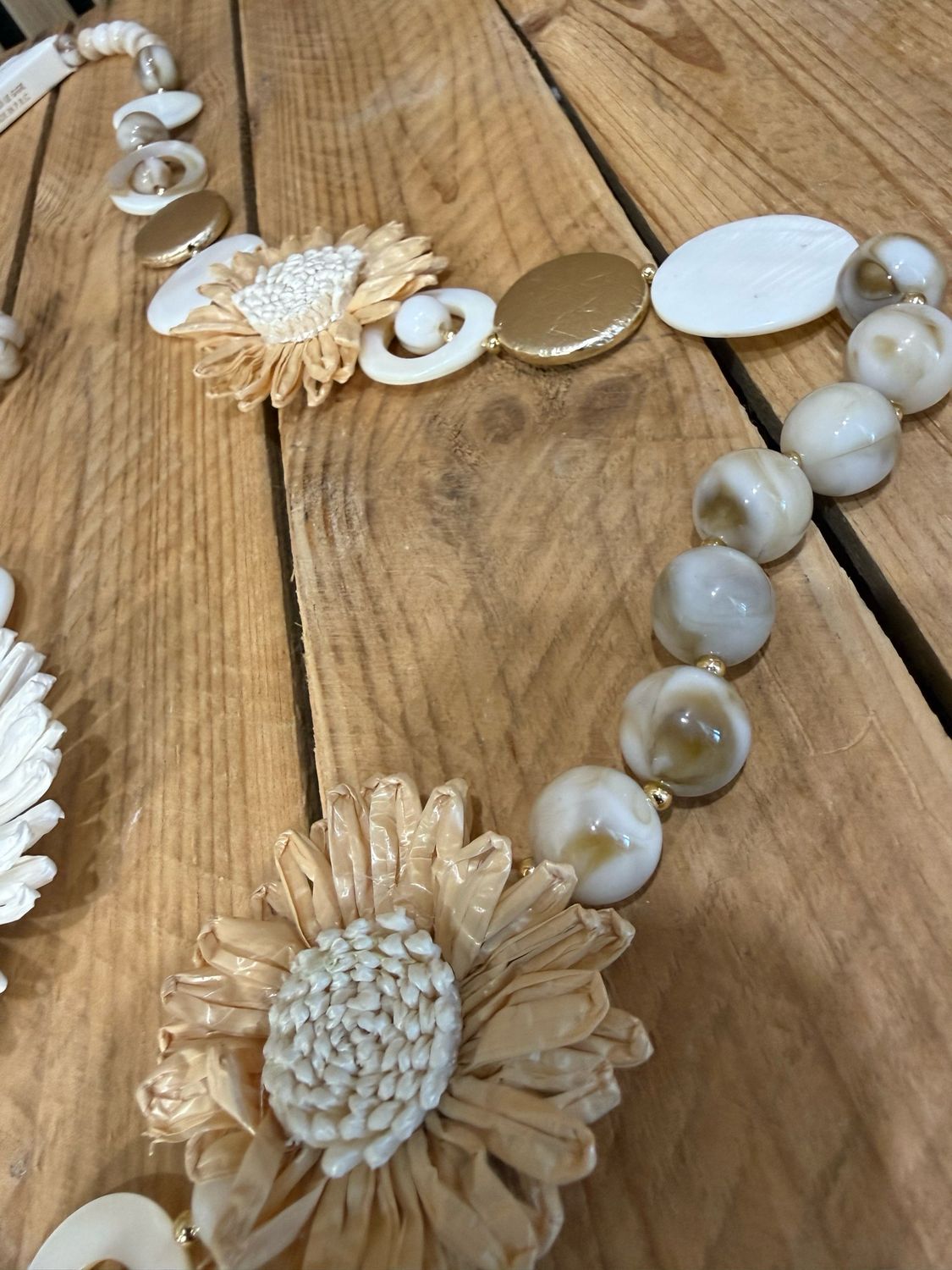 Floral Statement Beaded Necklace