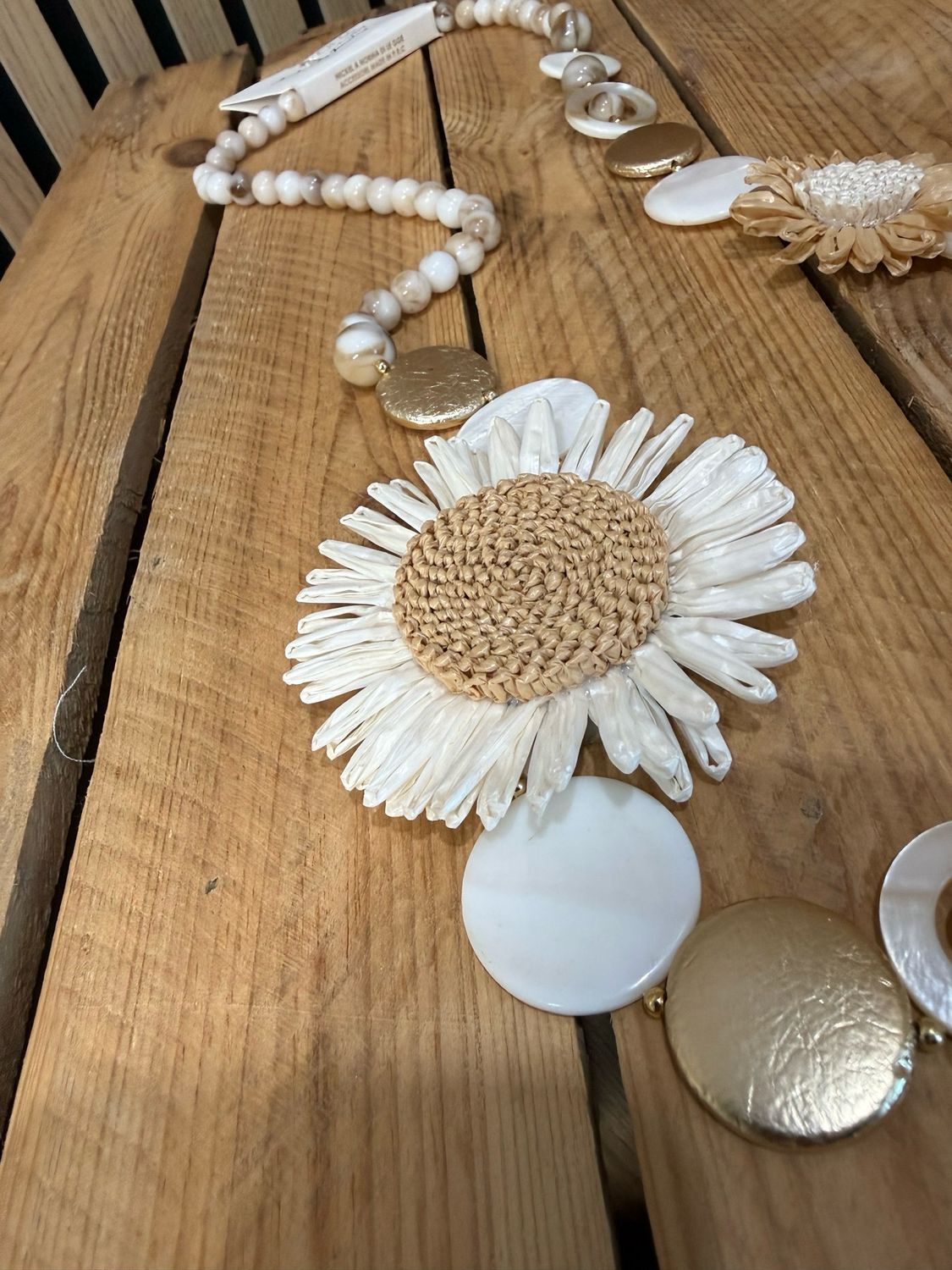 Floral Statement Beaded Necklace