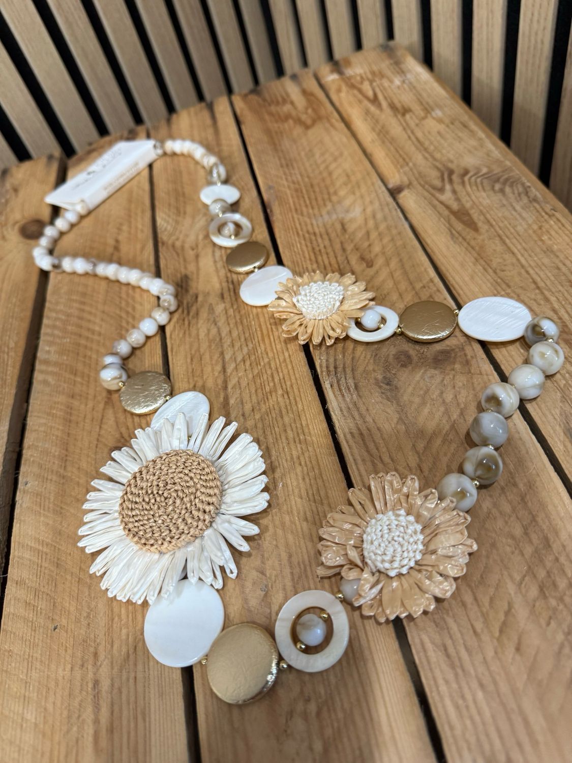 Floral Statement Beaded Necklace