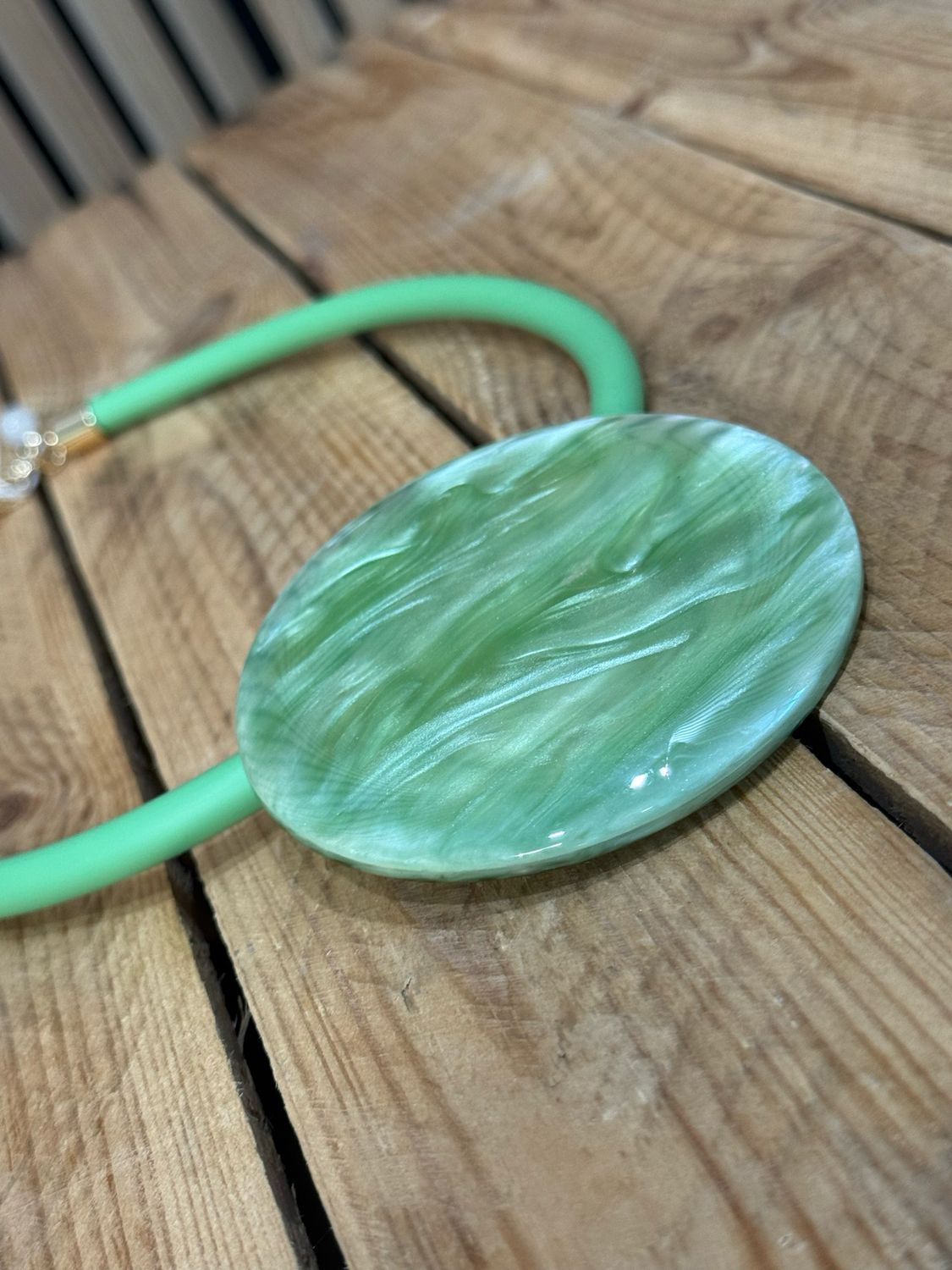 Statement Pendant Necklace - Green