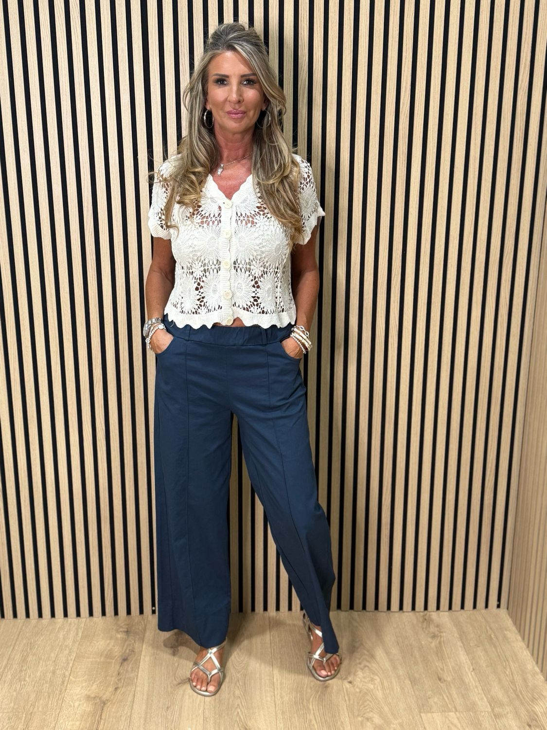 Crochet Cotton Cardigan- Cream