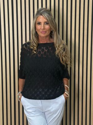 Textured Knit Jumper - Black