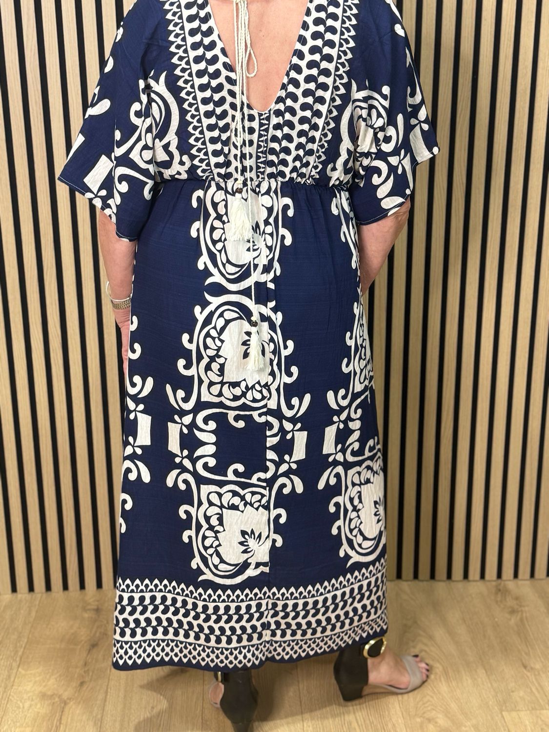 Floaty Midi Dress - Navy