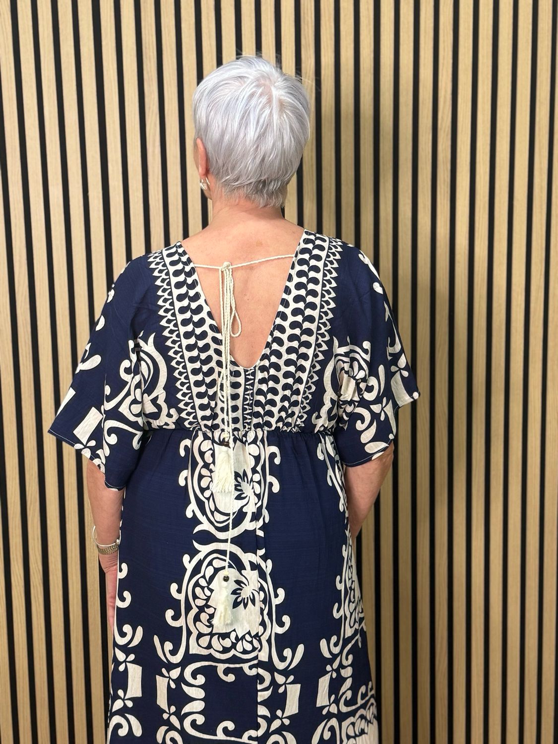 Floaty Midi Dress - Navy