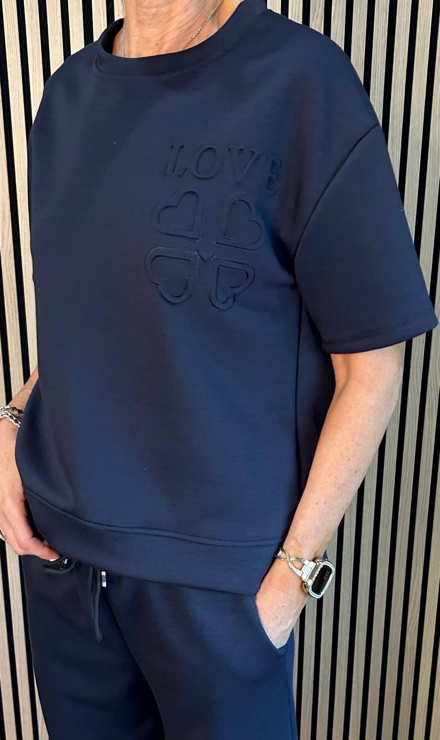 Love Lounge Co-Ord Set Navy