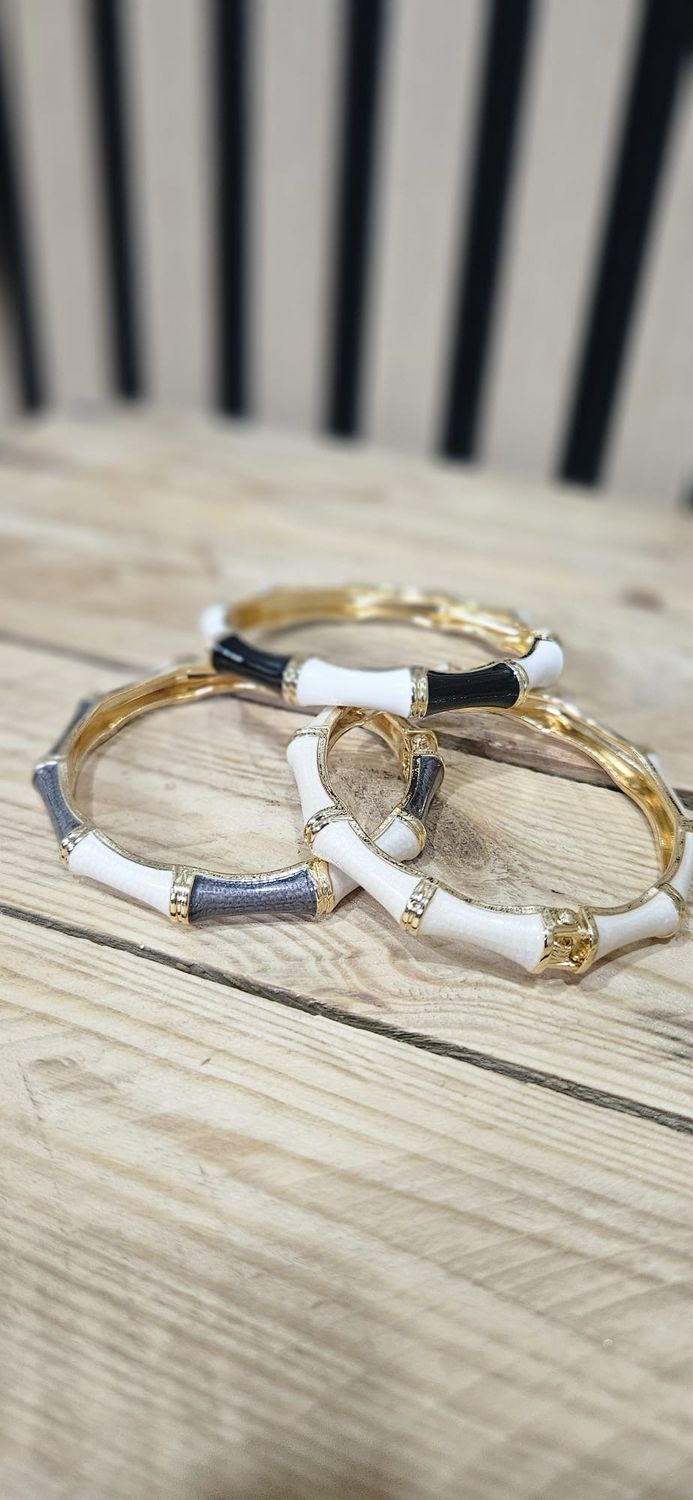 Bamboo Style Bangle Bracelet