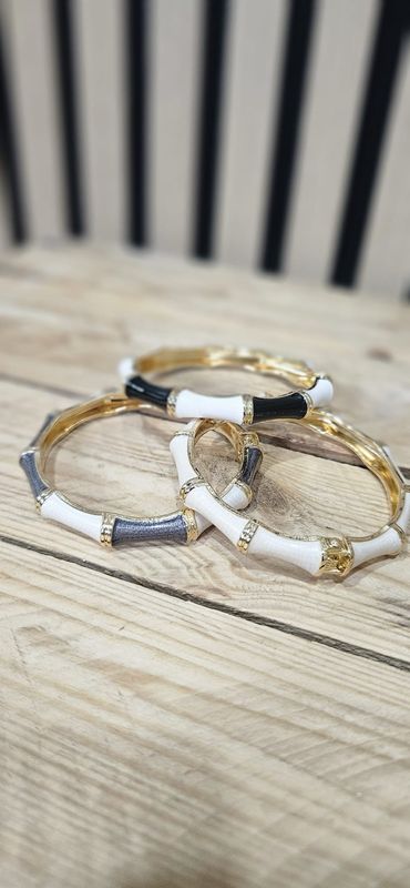 Bamboo Style Bangle Bracelet